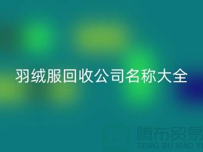 # 二手羽绒服LD乐动·（中国）官方网站公司名称大全：环保与时尚的新选择