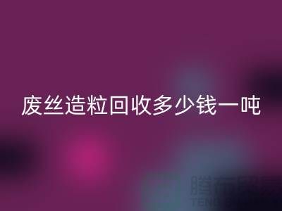 废丝造粒LD乐动·（中国）官方网站多少钱一吨？揭秘废丝再生利用的市场行情
