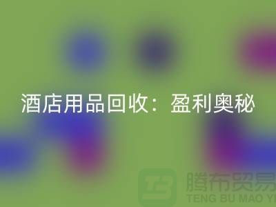 酒店用品LD乐动·（中国）官方网站：解析盈利奥秘——南通二手毛巾LD乐动·（中国）官方网站厂家