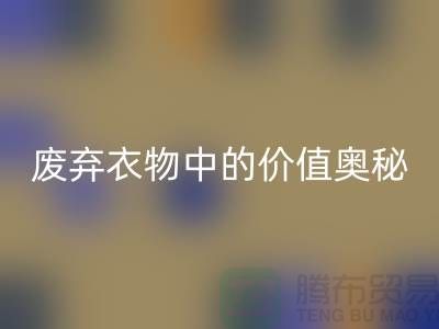 上海服装面料LD乐动·（中国）官方网站厂家大揭秘：隐藏在废弃衣物中的价值奥秘